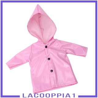 [Lacooppia1] เสื้อกันฝน กันน้ํา สีเหลือง สําหรับตุ๊กตาเด็กผู้หญิง 18 นิ้ว