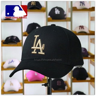 Mlb ใหม่ หมวกเบสบอล ปักลาย LA พร้อมกล่อง + ถุงกระดาษ