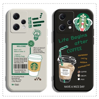 เคส Realme 9I 10 10T PRO PLUS 4G 5G โทรศัพท์มือถือแบบนิ่ม ลาย Starbucks สีดํา ขาว สําหรับ