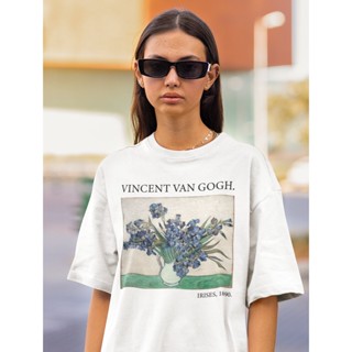 Van Gogh Irises เสื้อยืด มีฮู้ด ลายกราฟฟิค สวยงาม ของขวัญแวนโก๊ะ