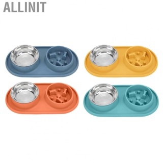 Allinit Dog  Pet Water Bowl Non Slip Double Feeder Bowls