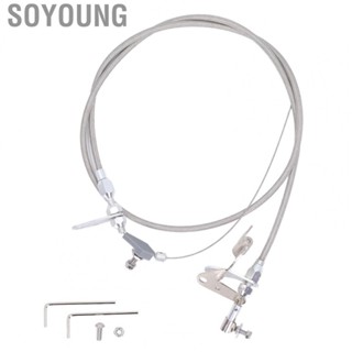 Soyoung Car Kickdown Cable  Stainless Steel Throttle Wire Smooth Operation 158cm Length  for 727 Transmissions