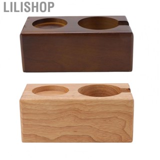 Lilishop Coffee Distributor Storage Rack Coffee Tamper Holder 2 Holes for Coffee Shop