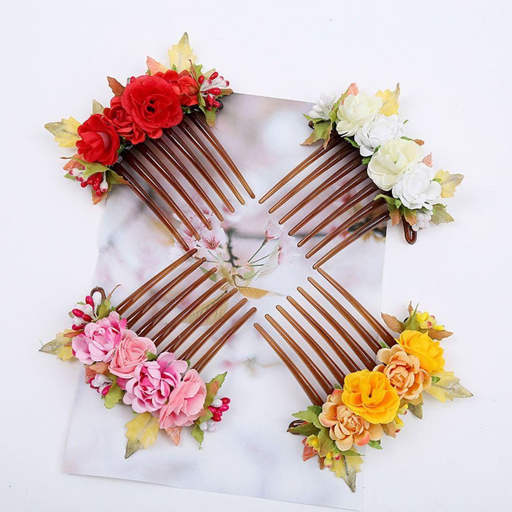 Susth หวีเสียบผม ประดับคริสตัล ลายดอกไม้ สําหรับเจ้าสาว - รูปที่ 6