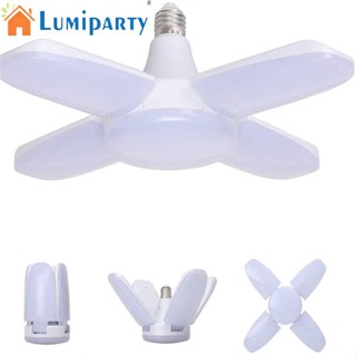 Lumiparty หลอดไฟ Led E27 60w ความสว่างสูง ขนาดเล็ก พับได้ สําหรับโรงรถ โกดังโรงรถ