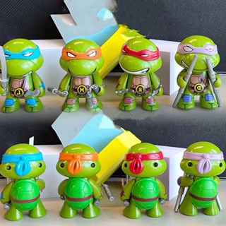 โมเดลฟิกเกอร์ PVC รูปการ์ตูนอนิเมะนินจาเต่า เต่านินจา Raphael Donatello 4 ชิ้น