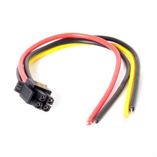 Xiwai ATX Molex สายเคเบิลอะแดปเตอร์พาวเวอร์ 3.0 มม. 4Pin ตัวผู้ เป็นตัวเปิด 15 ซม. 20AWG UL1007