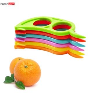 พลาสติก Easy Slicer Peeler สีส้ม Peelers Remover เปิดอุปกรณ์ครัวมีดเครื่องมือทำอาหารพลาสติก Citrus ผลไม้ Peelers Homelove