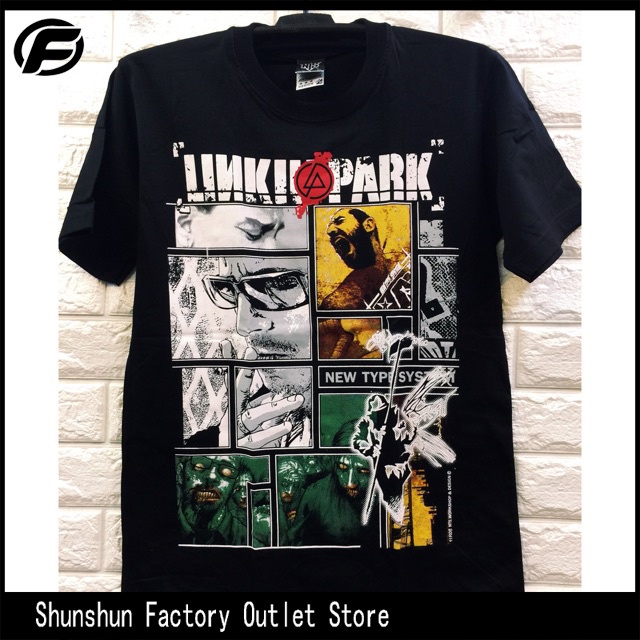 เสื้อยืด ลายวงร็อค Linkin Park สีดํา COD