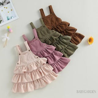 Babygarden-1-6 ปี ชุดเอี๊ยมกระโปรง แขนกุด สีพื้น น่ารัก สําหรับเด็กผู้หญิง