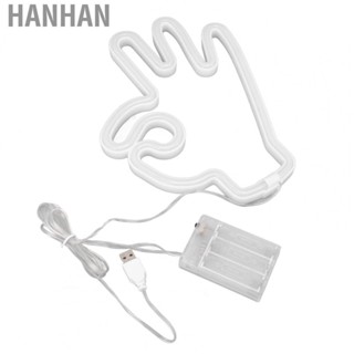 Hanhan Hand Finger Neon Light OK Shaped  Neon Sign  USB And  Power