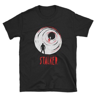 เวรเอ้ย  แขนสั้นcrew neckWanyg เสื้อยืดแขนสั้น พิมพ์ลายโปสเตอร์ Tarkovskys Stalker สีดํา สไตล์คลาสสิก เหมาะกับของขวัญวัน