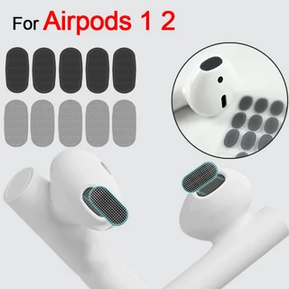 สติกเกอร์ตาข่ายโลหะ ป้องกันฝุ่น แบบเปลี่ยน สําหรับหูฟัง Apple AirPods 1 2 10 ชิ้น