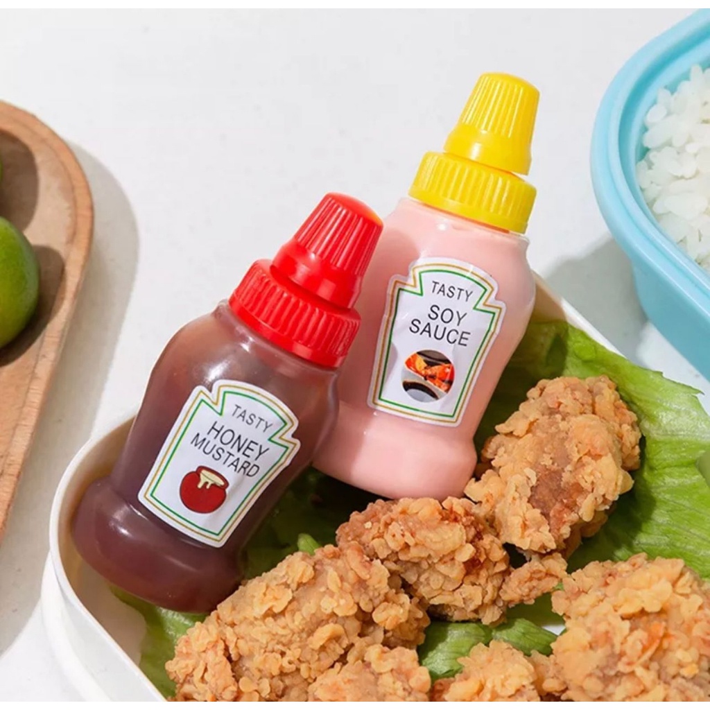 [CENTER 18] MINI SALAD SAUCE CONTAINER BOTTLE BENTO SAUCE MINI PORTABLE BOTTLE 25ML