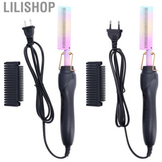 Lilishop Hair Straightener Comb  Easy Adjustment Hot Comb  for Dorm for Travel for Home