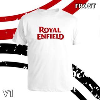 เสื้อยืด คอกลม แขนสั้น Royel Enfield สกรีน Flex pu  ขอบสวย คมชัด ผ้า cotton 100%