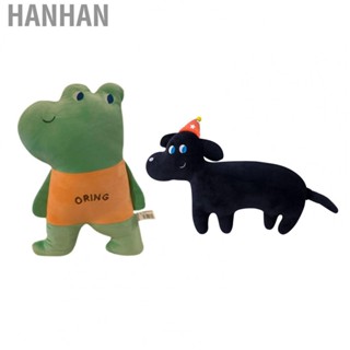 Hanhan Doll Pillow  Bright Color Comfortable Cute  Shape Stuffed Pillow Decorative  for Bedroom