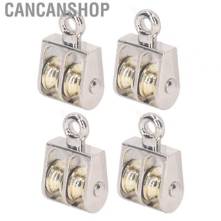 Cancanshop Double Pulley Roller  Double Pulley Block 100KG 220LBS Smoothly Zinc Alloy  for Lifting