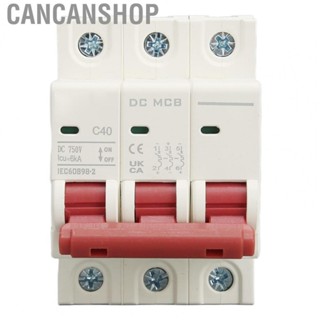 Cancanshop 3P DC Circuit Breaker 6KA Breaking  Switch For Solar System 40A 750V