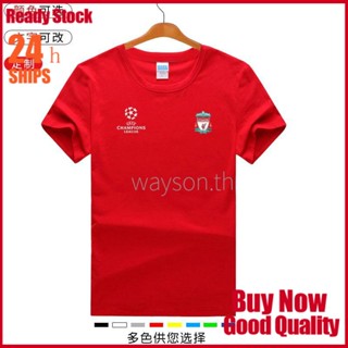 {พร้อมส่ง} เสื้อยืดคอกลม แขนสั้น ผ้าฝ้ายแท้ พิมพ์ลาย Liverpool Football Training แฟชั่นฤดูร้อน สําหรับผู้ชาย และผู้หญิง