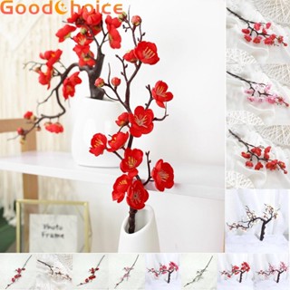 【Good】Artificial Flower Plastic+silk Flower Red Rose Red White 25cm Floral Décor【Ready Stock】