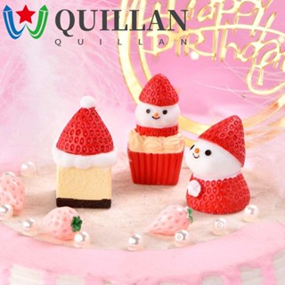 Quillan ตุ๊กตาจิ๋วรูปสตรอเบอร์รี่สตรอเบอร์รี่แฮนด์เมดขนาดเล็กสําหรับตกแต่งสวนคริสต์มาส