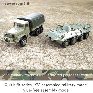 {ใหม่3} โมเดลรถบรรทุก ยานพาหนะทหาร 1:72 BTR-80 M35 {newwavebar3.th}