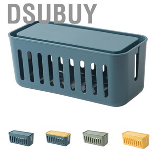 Dsubuy Power Strip Storage Box Hollow Heat Dissipation Simple 6 Charging Hole Cord Cable Container for Home