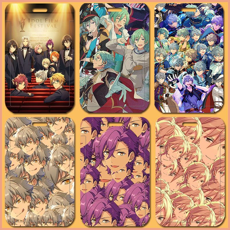 อะนิเมะการ์ตูน Ensemble Stars DIY ชื่อการ์ดนักเรียนโรงเรียน ID Card Holder MRT Card Bus Card Bank Ca