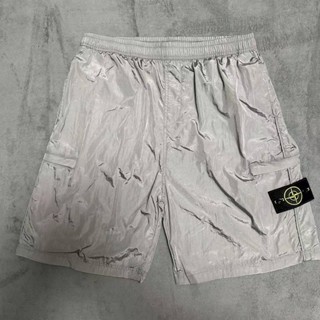 Stone Island กางเกงขาสั้นลําลอง ผ้าไนล่อน 100% ปักลายเข็มทิศ น้ําหนักเบา สําหรับผู้ชาย และผู้หญิง