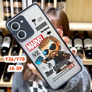 เคสโทรศัพท์ ขอบสีผิวด้าน Y27 4G/Y27 5G/V29 สำหรับ VIVO Y36 5G/ Y78 เคสกันกล้อง เคสกันกระแทก พร้อมส่ง เคสขอบนิ่ม JA