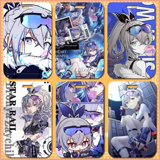 กระเป๋าใส่นามบัตร บัตรรถบัส ธนาคาร ลายการ์ตูนอนิเมะ Honkai Star Rail Silver Wolf DIY สําหรับนักเรียน