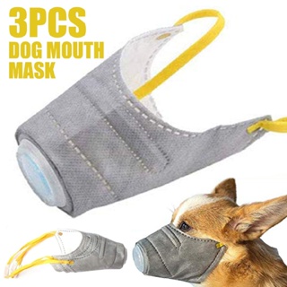 New 3pcs Dog Face Mask Pet Protective Muzzle Breathable Cotton Mouth Mask PM2.5