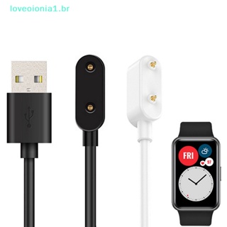 Loveoionia1 อะแดปเตอร์สายชาร์จ USB 2pin แบบพกพา สําหรับ Honor Watch ES Huawei Band 7 Honor Band 6 6 Pro Mini Smart Watch