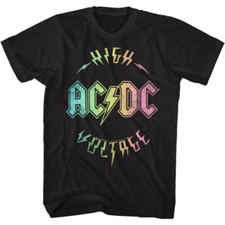 เสื้อยืด ACDC แรงดันสูง สีรุ้ง