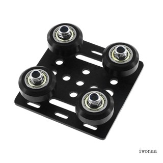 Iwo ชุดรอกสไลด์ อลูมิเนียม โปรไฟล์ V-Slot Mini V Gantry Plate 2020 5x5 ซม. สําหรับเครื่องพิมพ์ 3D