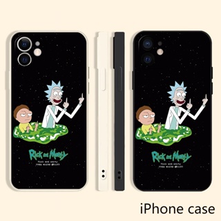 animation เคสไอโฟน 11 12 13 14 pro max 14 plus iPhone 7 8 Plus 8พลัส rick morty case iPhone Se 2020 เคส X Xr XsMax cover