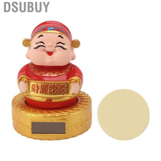 Dsubuy Table Decorative Cai Shen Statue Solar Powered Chinese Feng Shui Sculpture