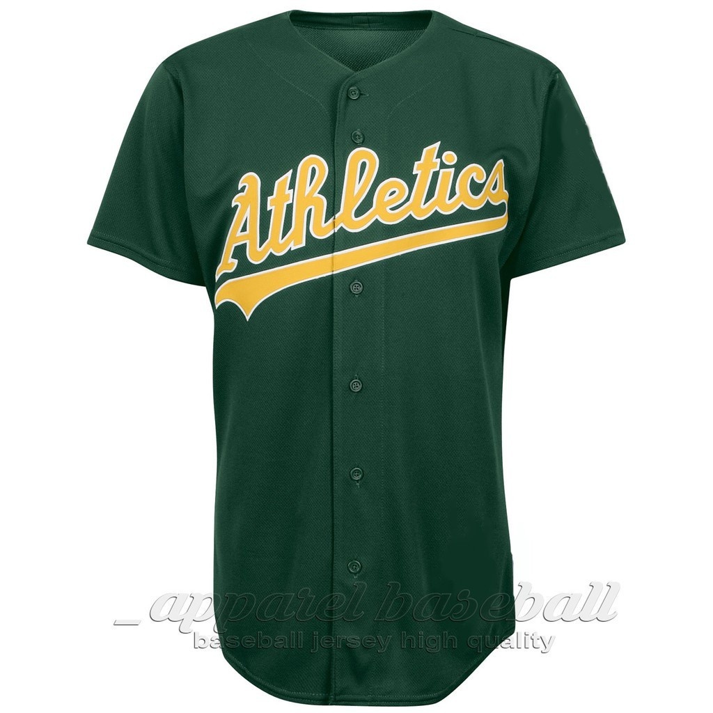 Jersey Baseball Oakland Athletics Green bisa ชื่อที่กําหนดเอง