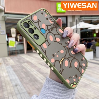 สําหรับ Tecno Pova 3 Pova Neo เคสการ์ตูนกระต่ายน่ารัก แฟชั่น ฝ้า แข็ง เคสโทรศัพท์ขอบ ซิลิโคนนิ่ม เคสกันกระแทก