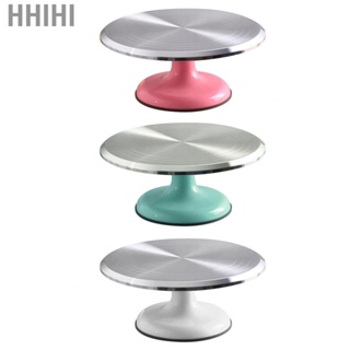 Hhihi Cake Turntable  Aluminum Alloy Durable 10 Inch Rounded Edges Revolving Decorating Stand Silent Bearing for Supplies Home