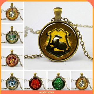 Austinstore สร้อยคอ จี้พลอย ทรงกลม ลายการ์ตูนอนิเมะ Gryffindor สําหรับงานปาร์ตี้