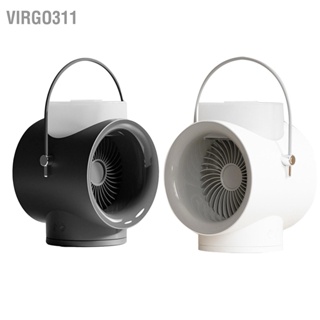  Virgo311 พัดลมพกพาแบบพ่นหมอก USB พัดลมสั่นแบบพกพาแบบชาร์จไฟได้ 3 เครื่องเพิ่มความชื้นความเร็วลมอโรมาเธอราพีพัดลมไฟกลางคืนพร้อมแบตเตอรี่ในตัว