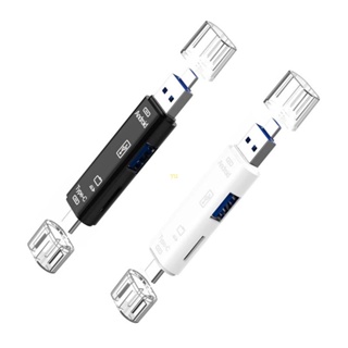 Yu อะแดปเตอร์การ์ดรีดเดอร์ USB3 0 TF SD OTG Hub Micro USB สําหรับโทรศัพท์มือถือ คอมพิวเตอร์