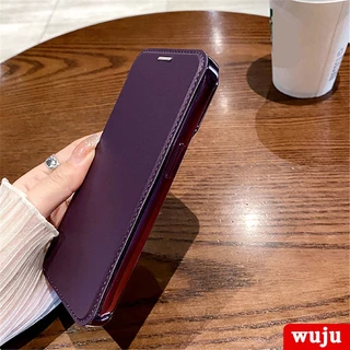 Wuju เคสโทรศัพท์มือถือหนัง แบบฝาพับแม่เหล็กไร้สาย ชาร์จได้ เคส เข้ากันได้สำหรับ เคสไอโฟน Case Compatible For iPhone 17 11 12 13 14 15 16 Pro Max Air