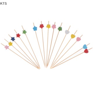 Kts ไม้จิ้มผลไม้ ไม้ไผ่ สําหรับตกแต่งงานปาร์ตี้ ค็อกเทล 100 ชิ้น ต่อถุง