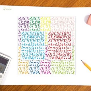 Dudu สติกเกอร์ตัวอักษร หลากสี สําหรับจัดระเบียบฉลากบ้าน สํานักงาน