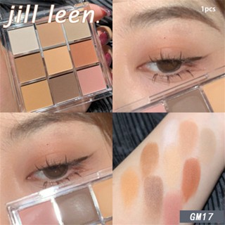 【COD】 Jill Leen 9 สีกลิตเตอร์ชิมเมอร์อายแชโดว์พาเลทอายแชโดว์แบบกดตาเม็ดสีแร่ติดทนนานกันน้ำเครื่องมือแต่งหน้ามืออาชีพ