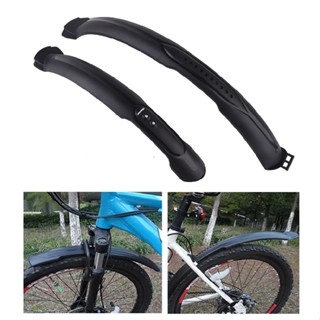 Black Mountain Bike Bicycle Mud Guards 24” 26” Front Rear Mudguards Set