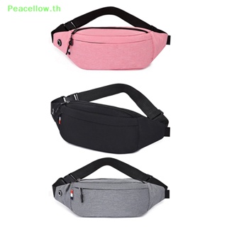 Peacellow กระเป๋าคาดเอวลําลอง ขนาดใหญ่ สีเทา เหมาะกับการเดินทาง สําหรับผู้ชาย